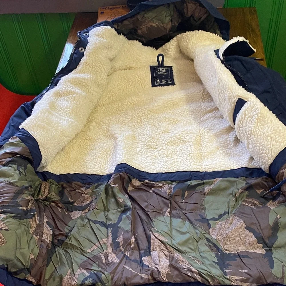 Abercrombie & Fitch Navy Field Jacket - Picture 9 of 11